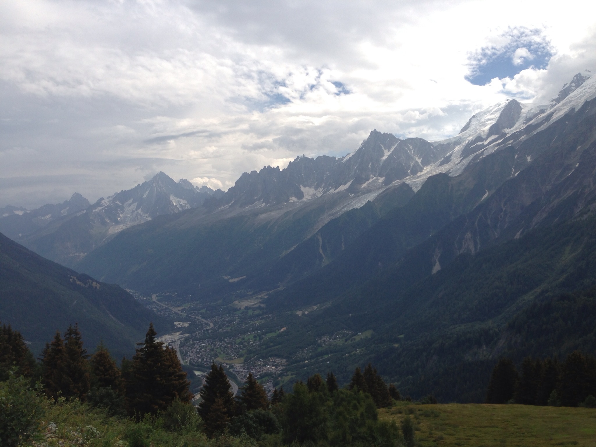 Looking back down the valley towards Chamonix