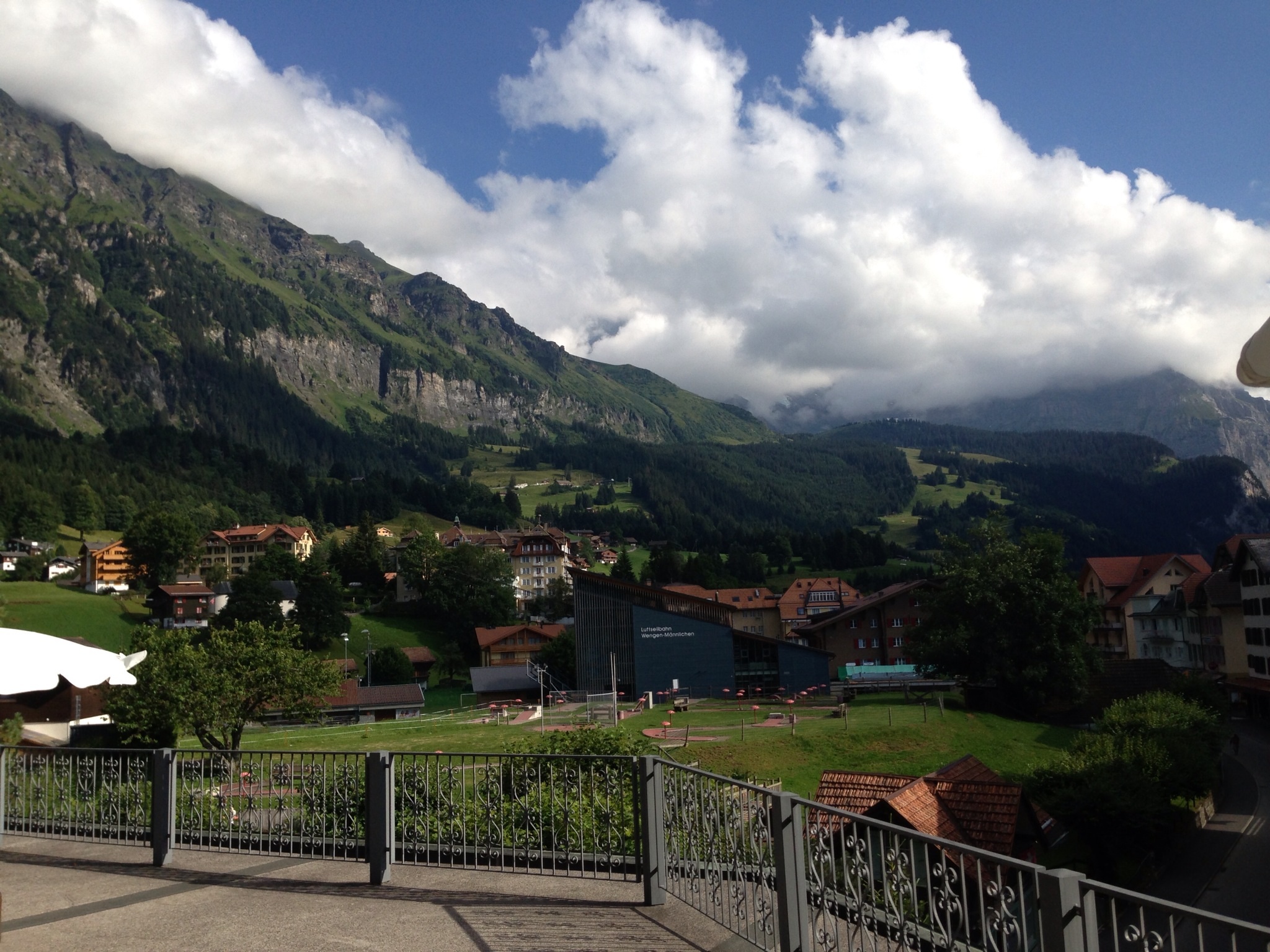 View from our Hotel Schonegg room in Wengen