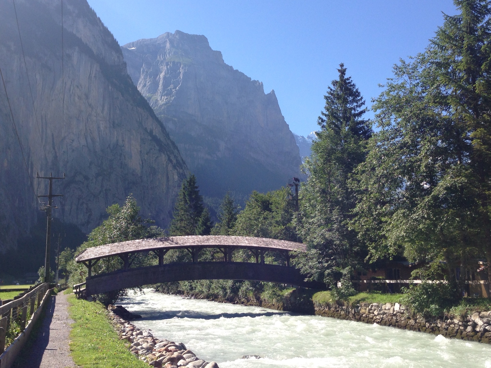 Walking along the river just out of Lauterbrunnen