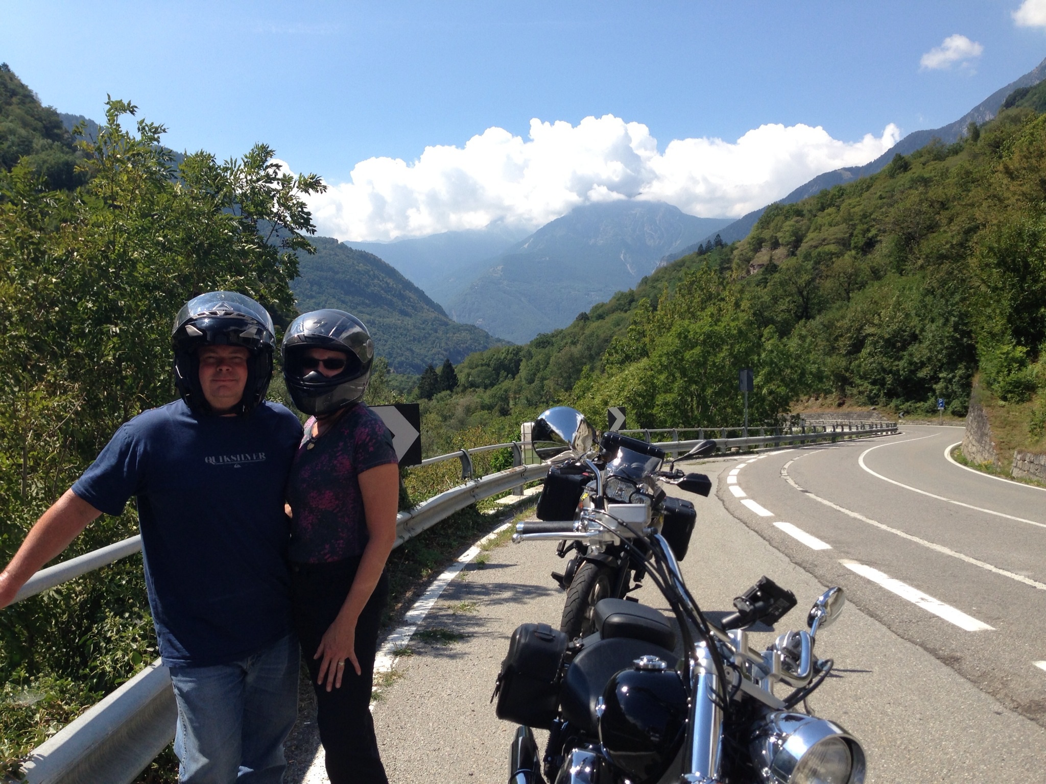 Heading out of Italy north of Lake Como