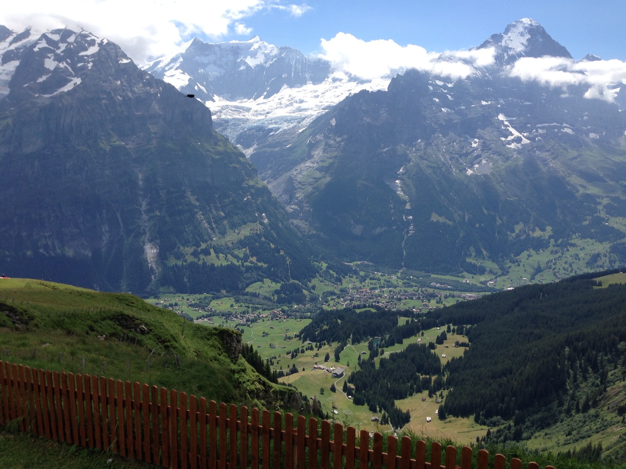 View down to Grindelwald from First