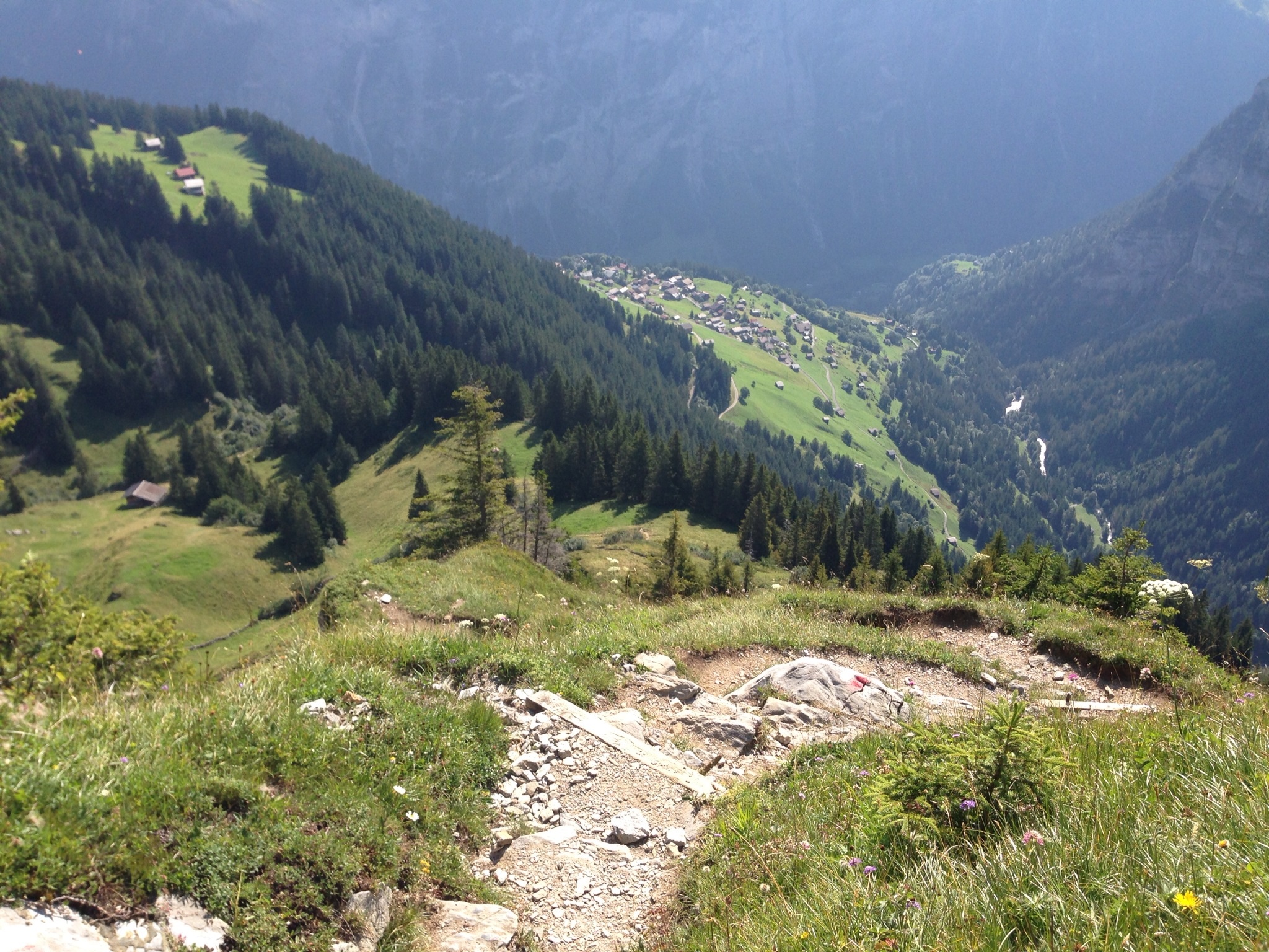 View down to Grimmelwald