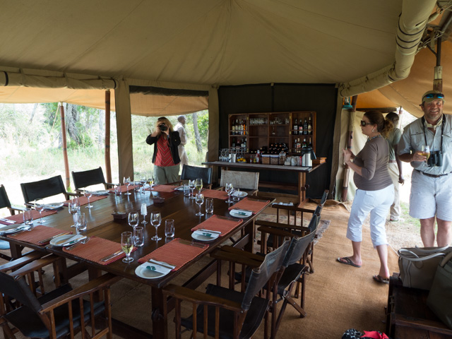 Dining room tent at Wogakurya.